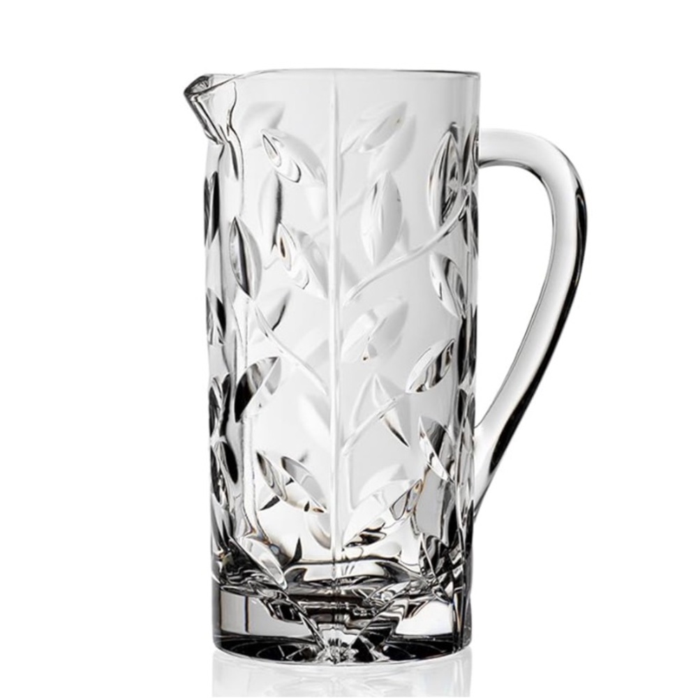 RCR Laurus Crystal Cylindrical Italian 50 Oz. Pitcher Jug NWT